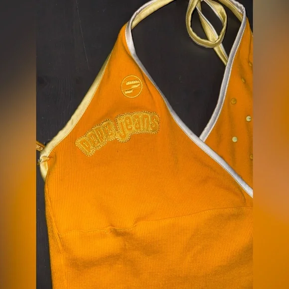 Y2k Pepe Jeans Yellow Halter Dress - Picture 8 of 14